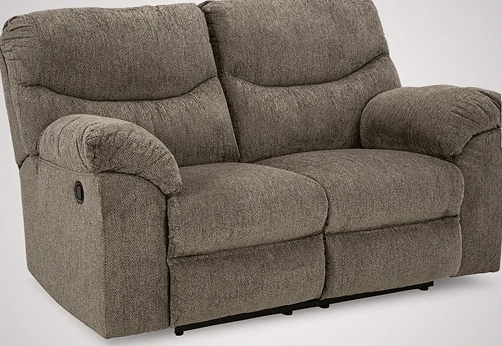 Alphons Light Gray Tufted Reclining Loveseat for Ultimate Comfort