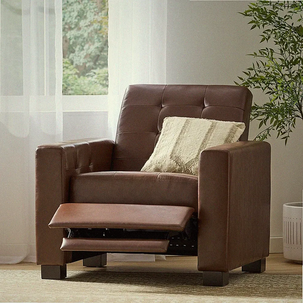 Langseth Contemporary Tufted Pushback Recliner